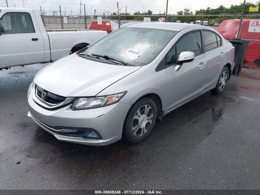 2013 Honda Civic Hybrid Hybrid VIN: 19XFB4F29DE001620 Lot: 39859249