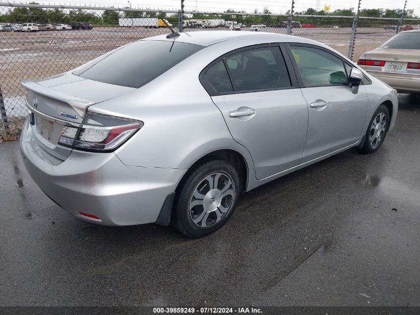 2013 Honda Civic Hybrid Hybrid VIN: 19XFB4F29DE001620 Lot: 39859249