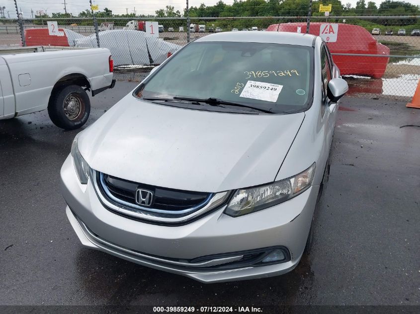 2013 Honda Civic Hybrid Hybrid VIN: 19XFB4F29DE001620 Lot: 39859249