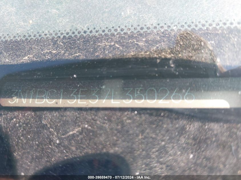 2007 Nissan Versa 1.8Sl VIN: 3N1BC13E37L350266 Lot: 39859470