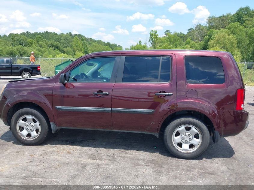 2011 Honda Pilot Lx VIN: 5FNYF3H23BB042059 Lot: 39859545