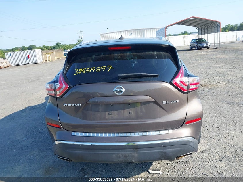 2015 Nissan Murano Sl VIN: 5N1AZ2MH9FN235929 Lot: 39859597