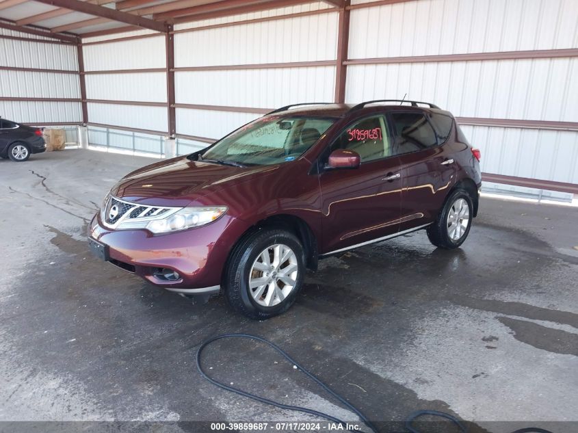 2013 Nissan Murano Sv VIN: JN8AZ1MW6DW308229 Lot: 40666841