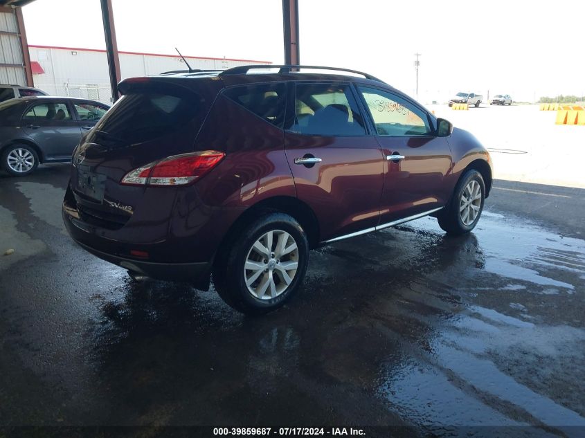 2013 Nissan Murano Sv VIN: JN8AZ1MW6DW308229 Lot: 40666841