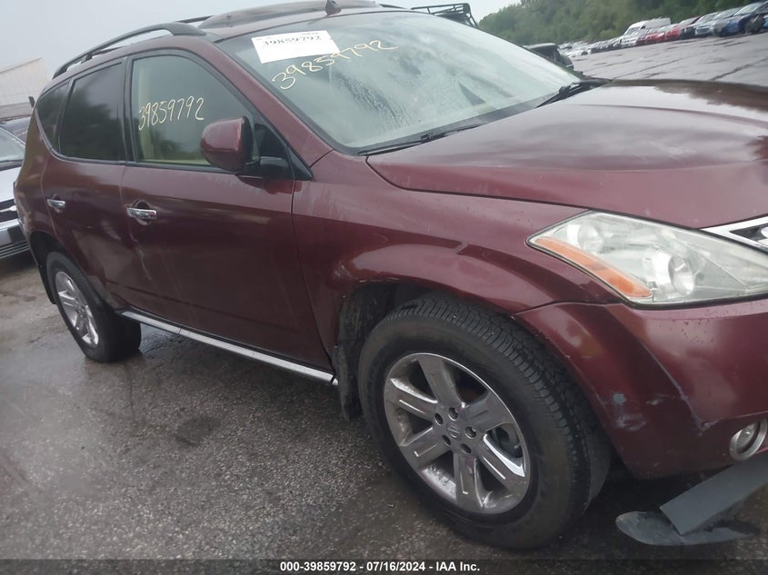 2007 Nissan Murano Sl VIN: JN8AZ08W27W650737 Lot: 39859792