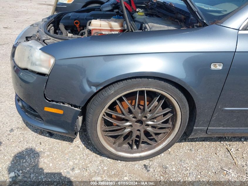 2008 Audi A4 2.0T/2.0T Special Edition VIN: WAUAF78E48A070356 Lot: 39859963