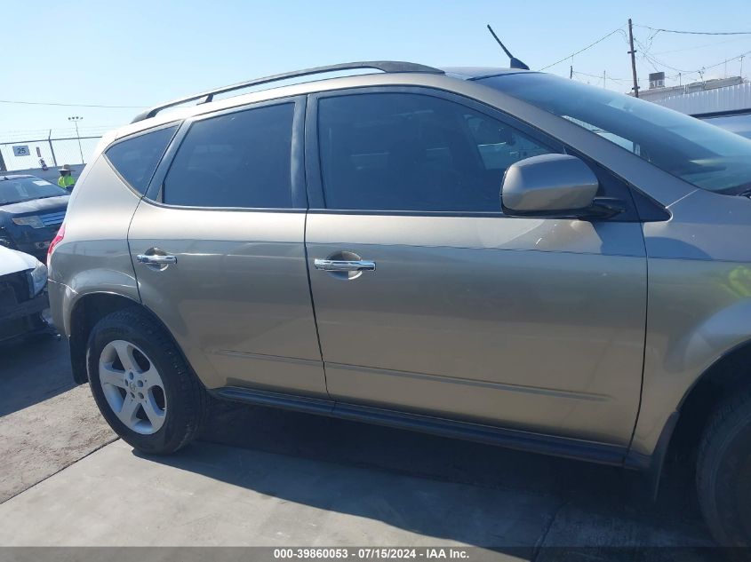 2004 Nissan Murano Sl VIN: JN8AZ08T04W227026 Lot: 39860053