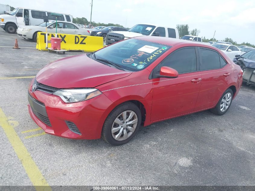 2T1BURHE4FC341689 2015 TOYOTA COROLLA - Image 2