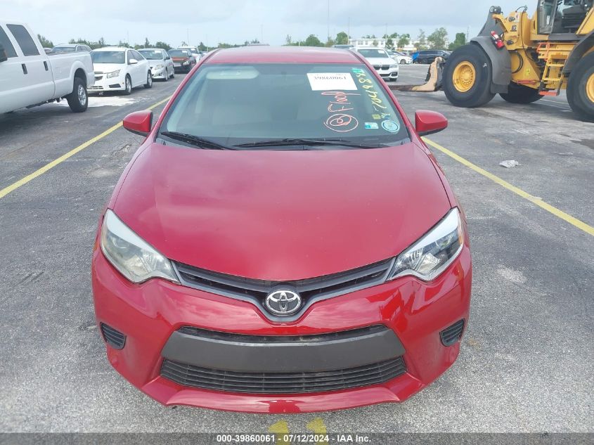 2015 Toyota Corolla Le VIN: 2T1BURHE4FC341689 Lot: 39860061