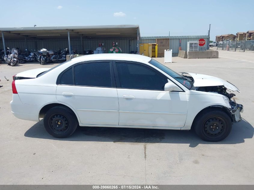 2003 Honda Civic Lx VIN: 2HGES16583H530341 Lot: 39860265