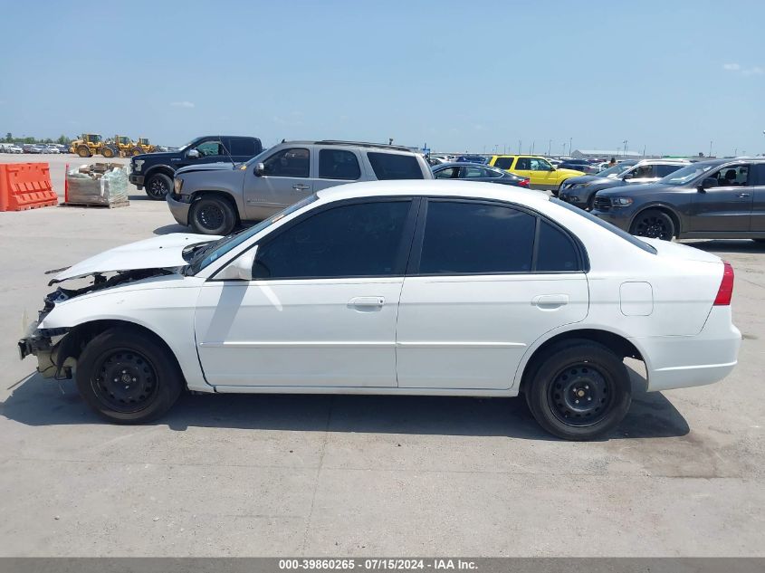 2003 Honda Civic Lx VIN: 2HGES16583H530341 Lot: 39860265