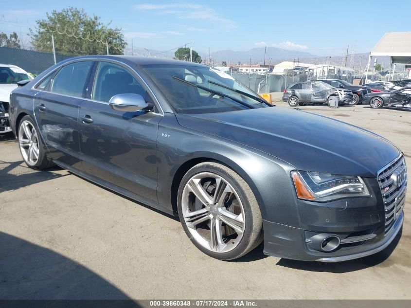 2013 Audi S8 4.0T VIN: WAUD2AFD5DN019094 Lot: 39860348