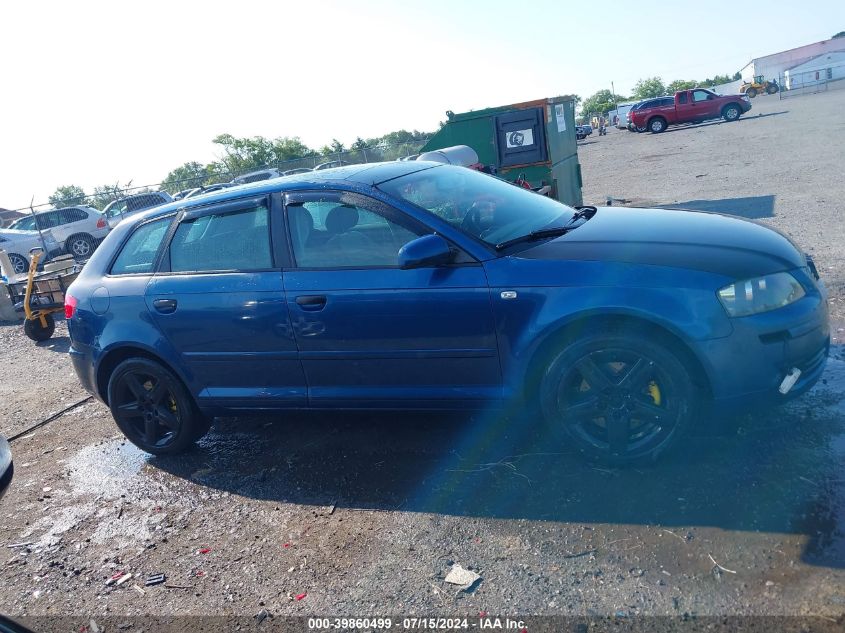 2006 Audi A3 2.0T VIN: WAUHF78P76A073409 Lot: 39860499