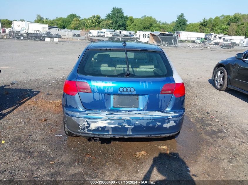 2006 Audi A3 2.0T VIN: WAUHF78P76A073409 Lot: 39860499