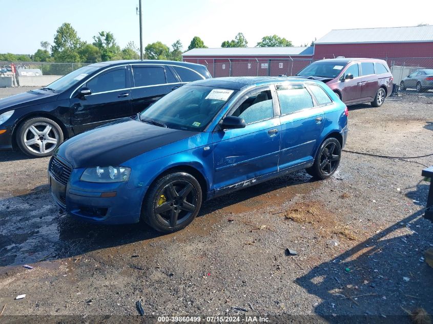 2006 Audi A3 2.0T VIN: WAUHF78P76A073409 Lot: 39860499