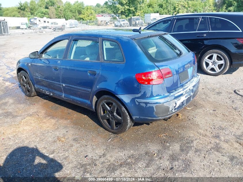 2006 Audi A3 2.0T VIN: WAUHF78P76A073409 Lot: 39860499
