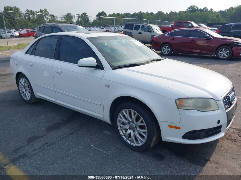 2008 Audi A4 2.0T Quattro VIN: WAUDF78EX8A168854 Lot: 39860560