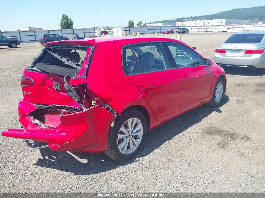 2018 Volkswagen Golf Tsi S/Tsi Se VIN: 3VWG17AU7JM250983 Lot: 39860577