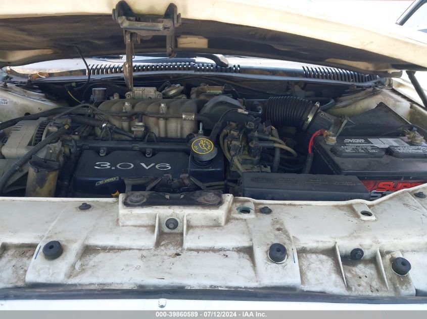 1998 Ford Taurus Se VIN: 1FAFP57U0WA160190 Lot: 39860589