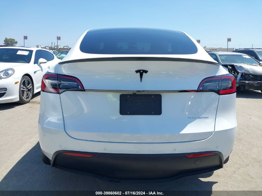 2021 Tesla Model Y Long Range Dual Motor All-Wheel Drive VIN: 5YJYGDEE7MF139186 Lot: 39860602