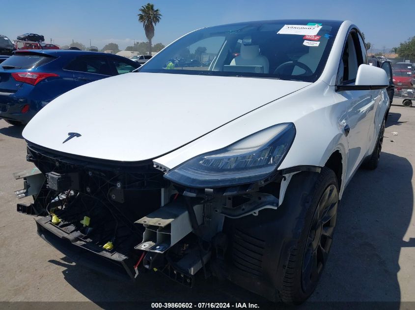 2021 Tesla Model Y Long Range Dual Motor All-Wheel Drive VIN: 5YJYGDEE7MF139186 Lot: 39860602