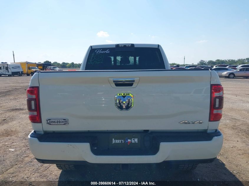 2021 Ram 2500 Limited Longhorn 4X4 6'4 Box VIN: 3C6UR5GL7MG583616 Lot: 39860614