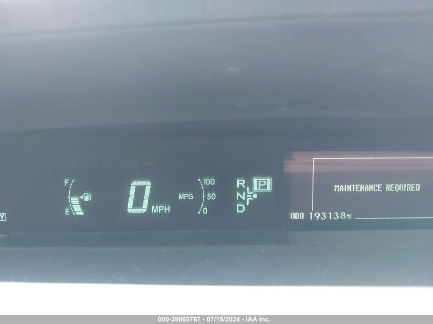 2012 Toyota Prius Two VIN: JTDKN3DU4C5447561 Lot: 39860767