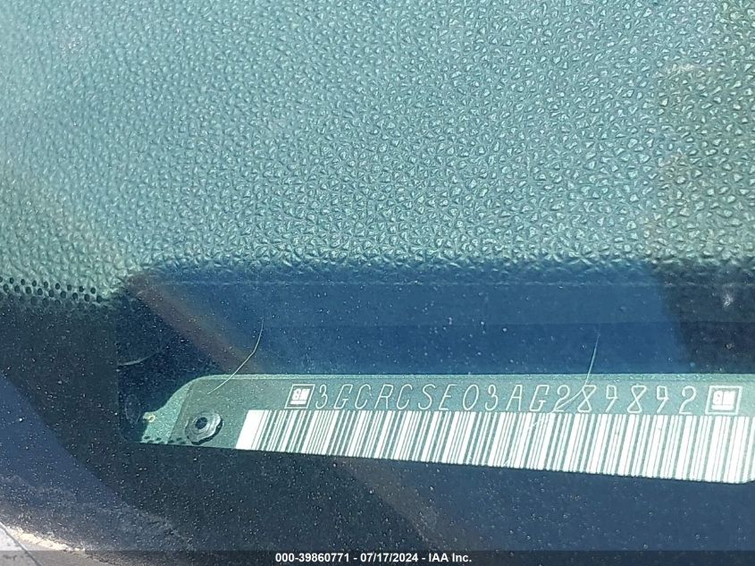 2010 Chevrolet Silverado 1500 Lt VIN: 3GCRCSE03AG289892 Lot: 39860771