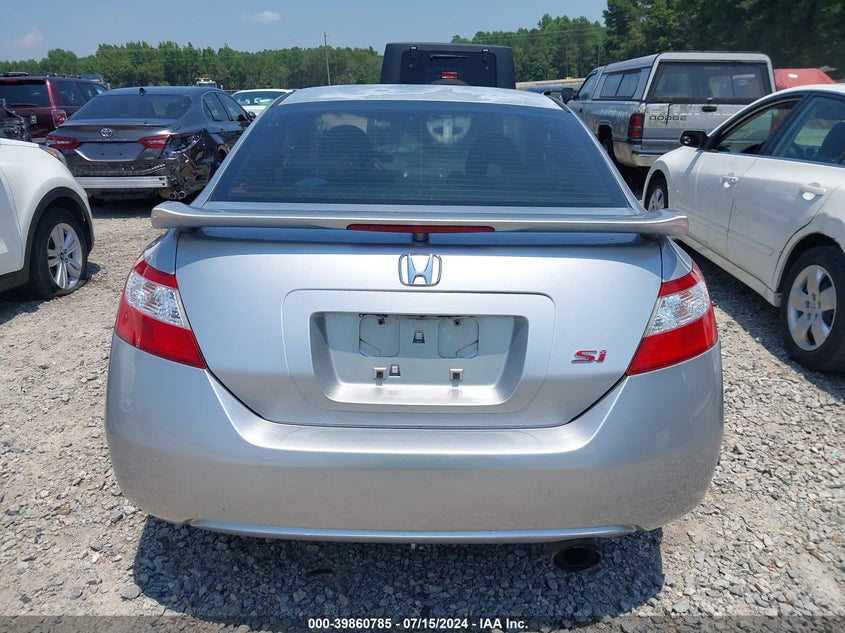 2008 Honda Civic Si VIN: 2HGFG21598H709238 Lot: 39860785
