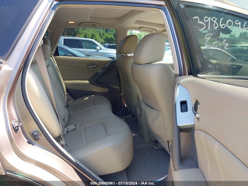 2011 Nissan Murano Sl VIN: JN8AZ1MW3BW188371 Lot: 39860961