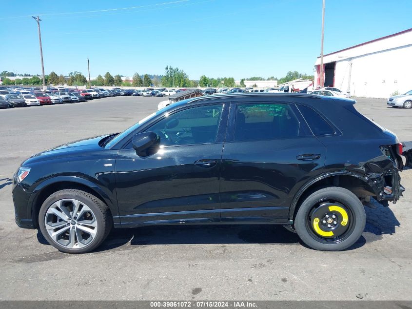 2022 Audi Q3 Premium Plus 45 Tfsi S Line Quattro Tiptronic VIN: WA1EECF33N1004453 Lot: 39861072