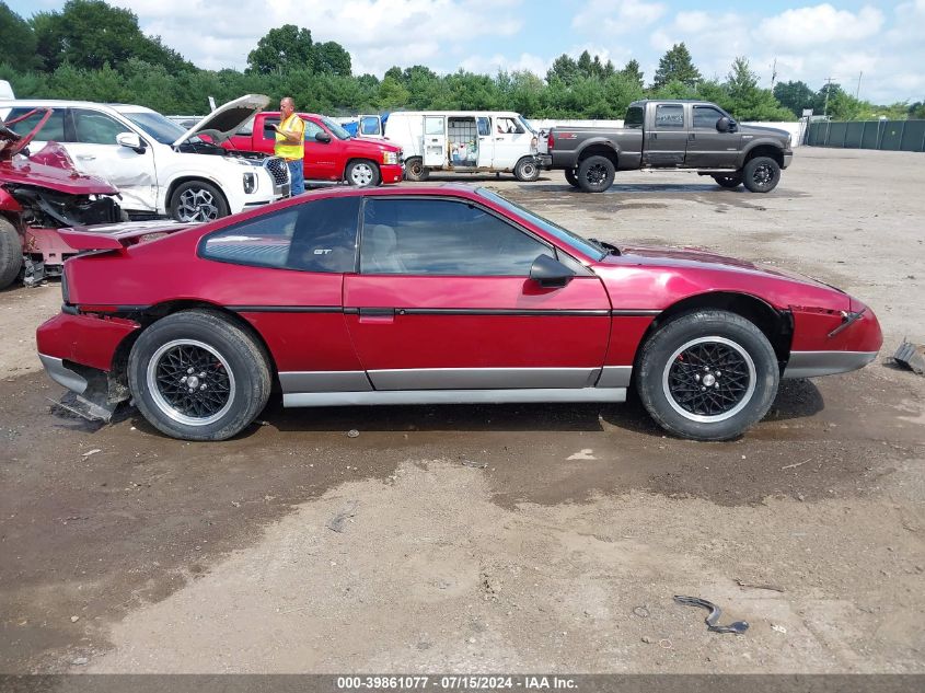 1987 Pontiac Fiero Gt VIN: 1G2PG1190HP238824 Lot: 39861077