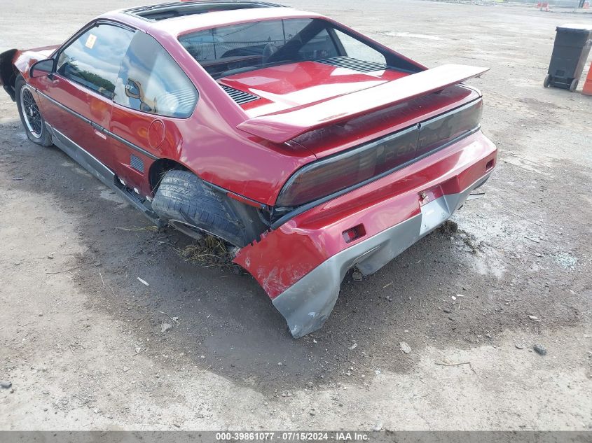 1987 Pontiac Fiero Gt VIN: 1G2PG1190HP238824 Lot: 39861077