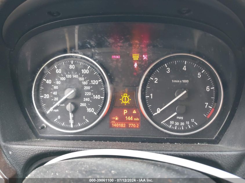 2011 BMW 328I xDrive VIN: WBAPK5G55BNN25923 Lot: 39861100