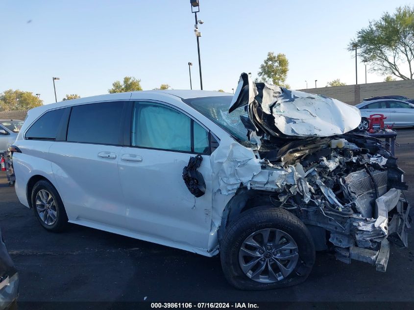 2022 Toyota Sienna Le VIN: 5TDKRKEC2NS108704 Lot: 39861106