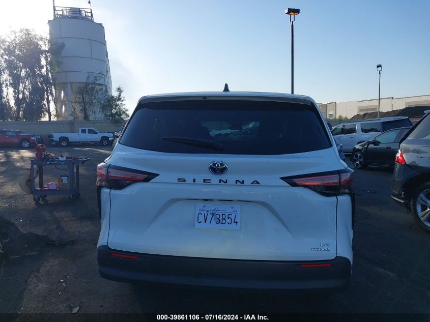 2022 Toyota Sienna Le VIN: 5TDKRKEC2NS108704 Lot: 39861106