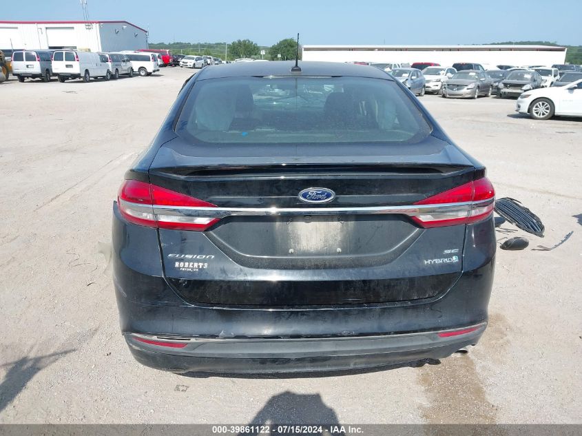 2018 Ford Fusion Hybrid Se VIN: 3FA6P0LU9JR248100 Lot: 39861122