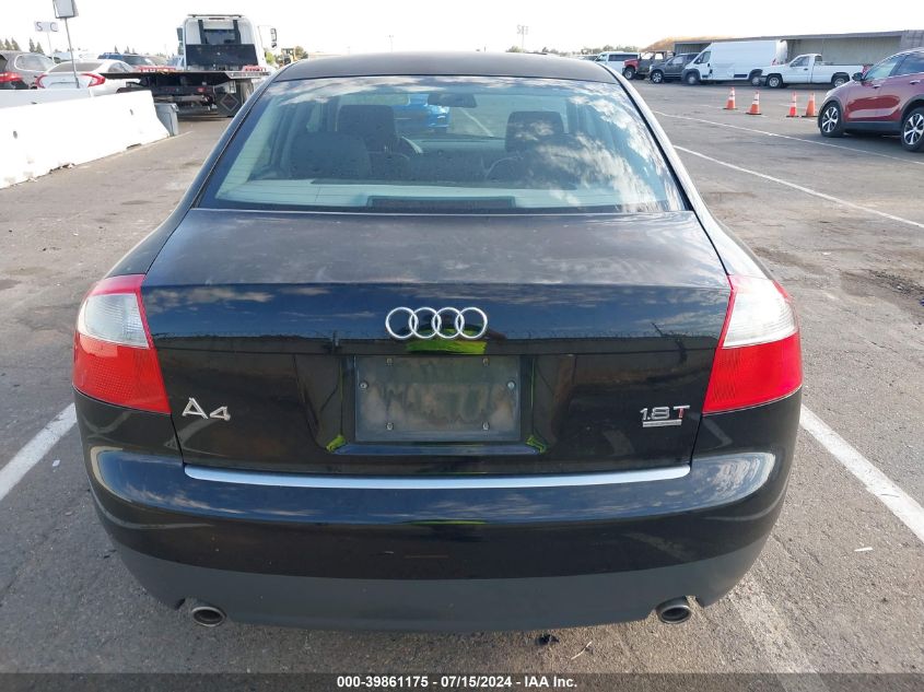 2002 Audi A4 1.8T VIN: WAULC68EX2A230503 Lot: 39861175