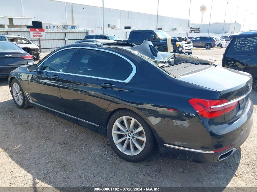 2018 BMW 740I VIN: WBA7E2C51JG742724 Lot: 39861182