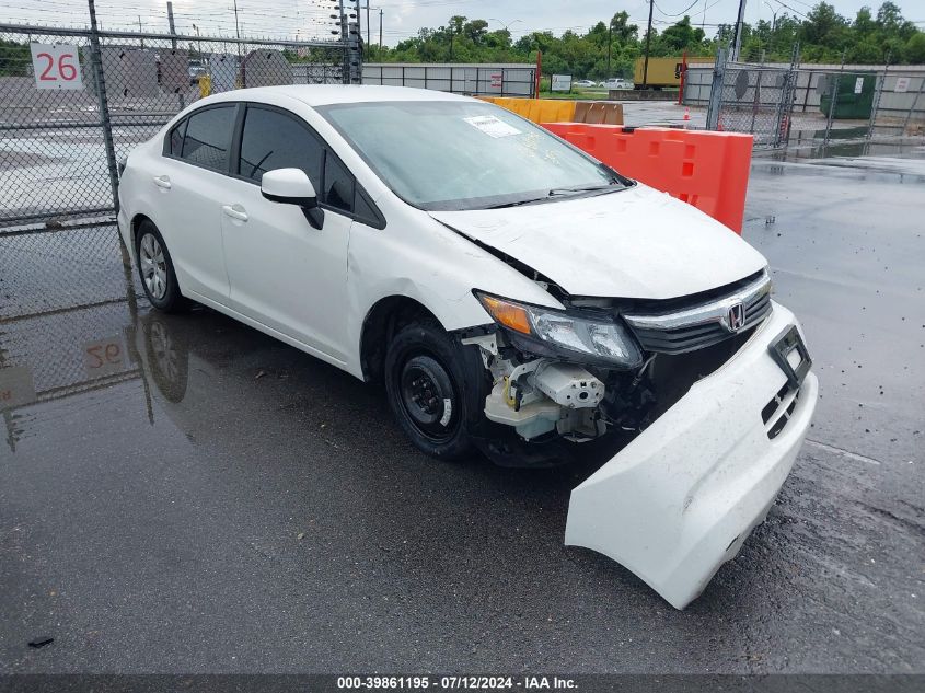 2012 Honda Civic Lx VIN: 19XFB2F58CE081683 Lot: 39861195