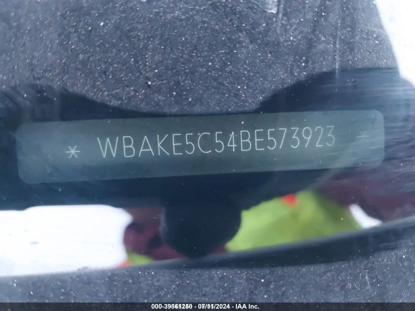 2011 BMW 328I VIN: WBAKE5C54BE573923 Lot: 39861250