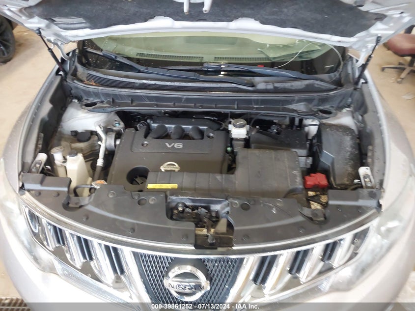 2010 Nissan Murano S/Sl/Le VIN: JN8AZ1MW4AW127674 Lot: 39861252