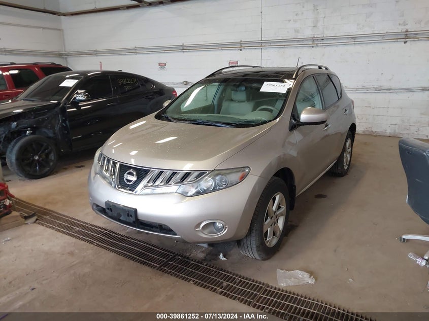 2010 Nissan Murano S/Sl/Le VIN: JN8AZ1MW4AW127674 Lot: 39861252