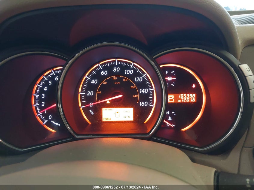 2010 Nissan Murano S/Sl/Le VIN: JN8AZ1MW4AW127674 Lot: 39861252