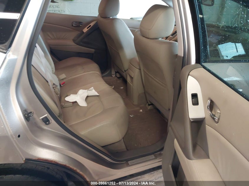 2010 Nissan Murano S/Sl/Le VIN: JN8AZ1MW4AW127674 Lot: 39861252