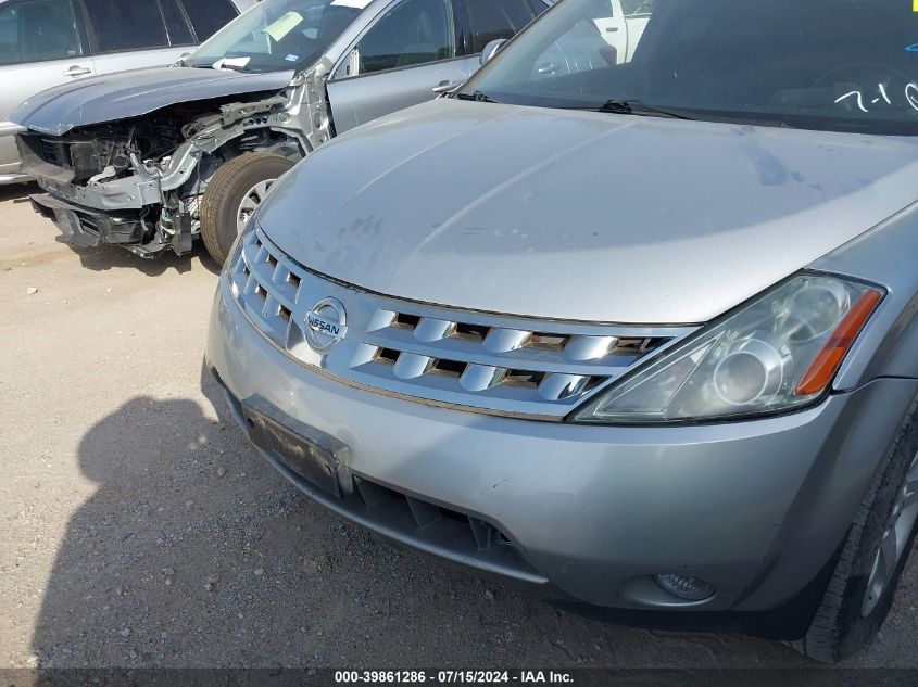 2004 Nissan Murano Sl VIN: JN8AZ08W14W313410 Lot: 39861286
