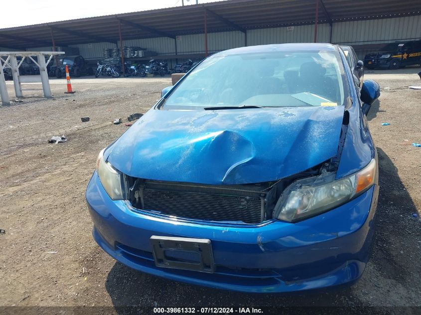 2012 Honda Civic Lx VIN: 2HGFB2F50CH542025 Lot: 39861332