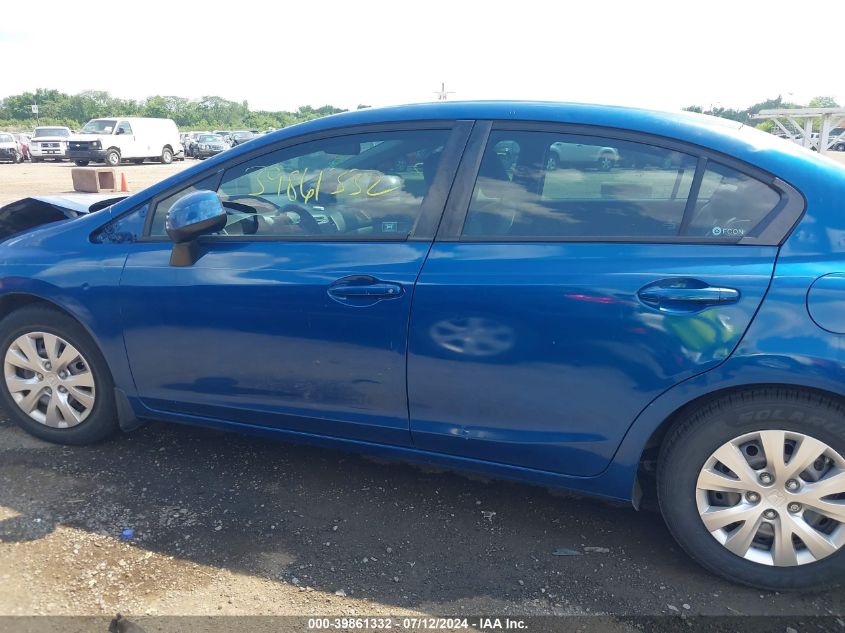 2012 Honda Civic Lx VIN: 2HGFB2F50CH542025 Lot: 39861332