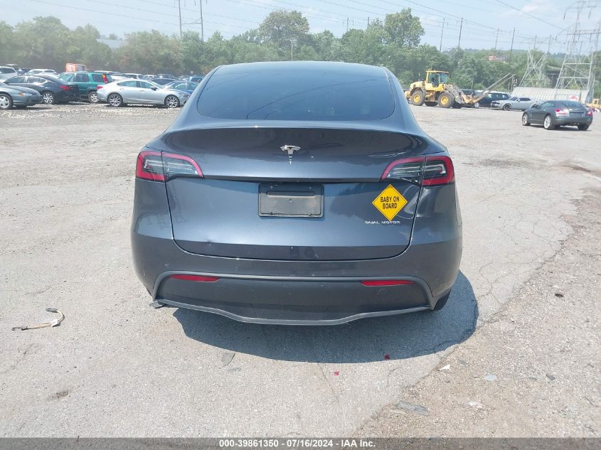 2021 Tesla Model Y Long Range Dual Motor All-Wheel Drive VIN: 5YJYGDEE9MF273472 Lot: 39861350