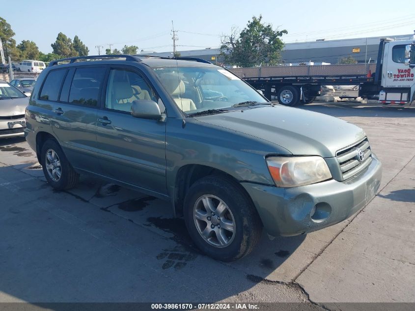 2005 Toyota Highlander V6 VIN: JTEEP21A150124382 Lot: 39861570